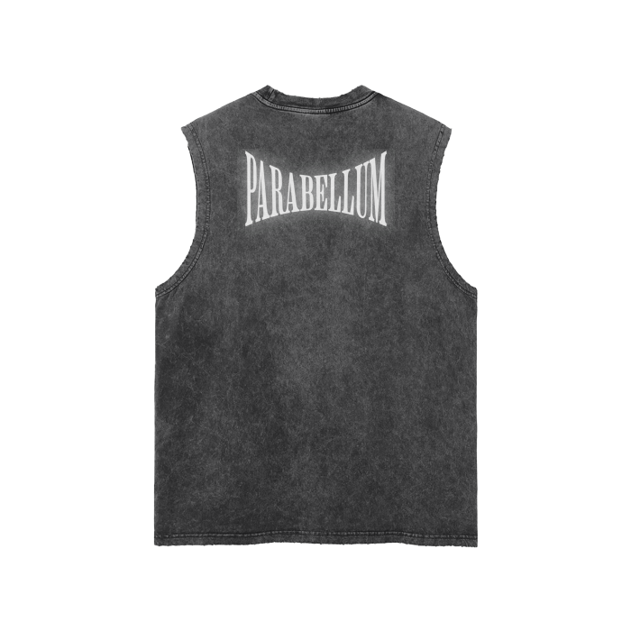 Parabellum : Snow Washed Frayed Hem Tank Top