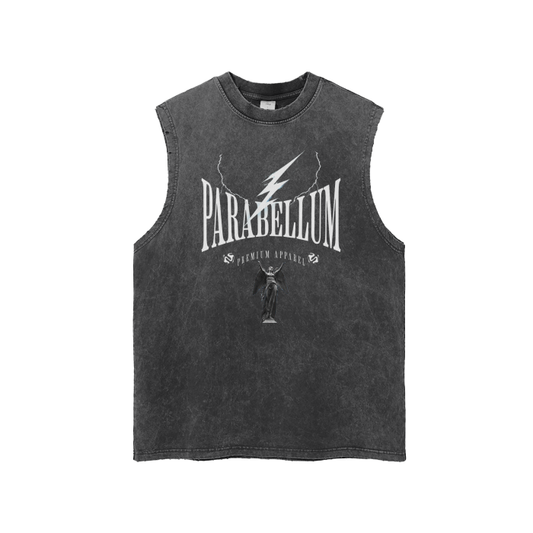 Parabellum : Snow Washed Frayed Hem Tank Top