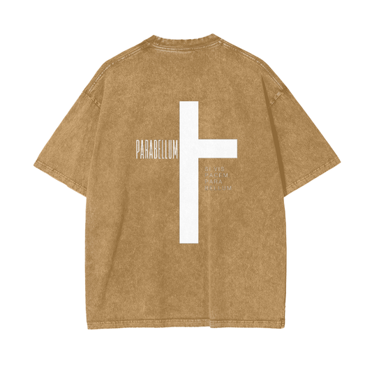 Cross : Acid Wash Oversize T-Shirt - 250 GSM