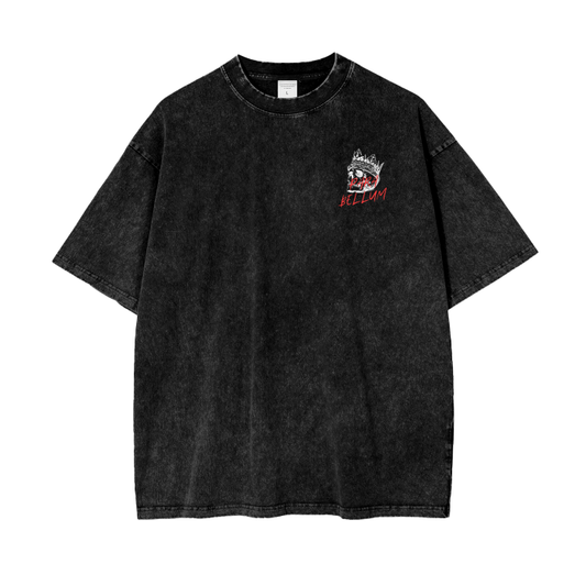 Acid Wash Oversize T-Shirt - Undead King